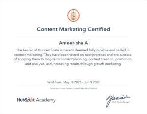 HubSpot-certification-ameenshabydigital